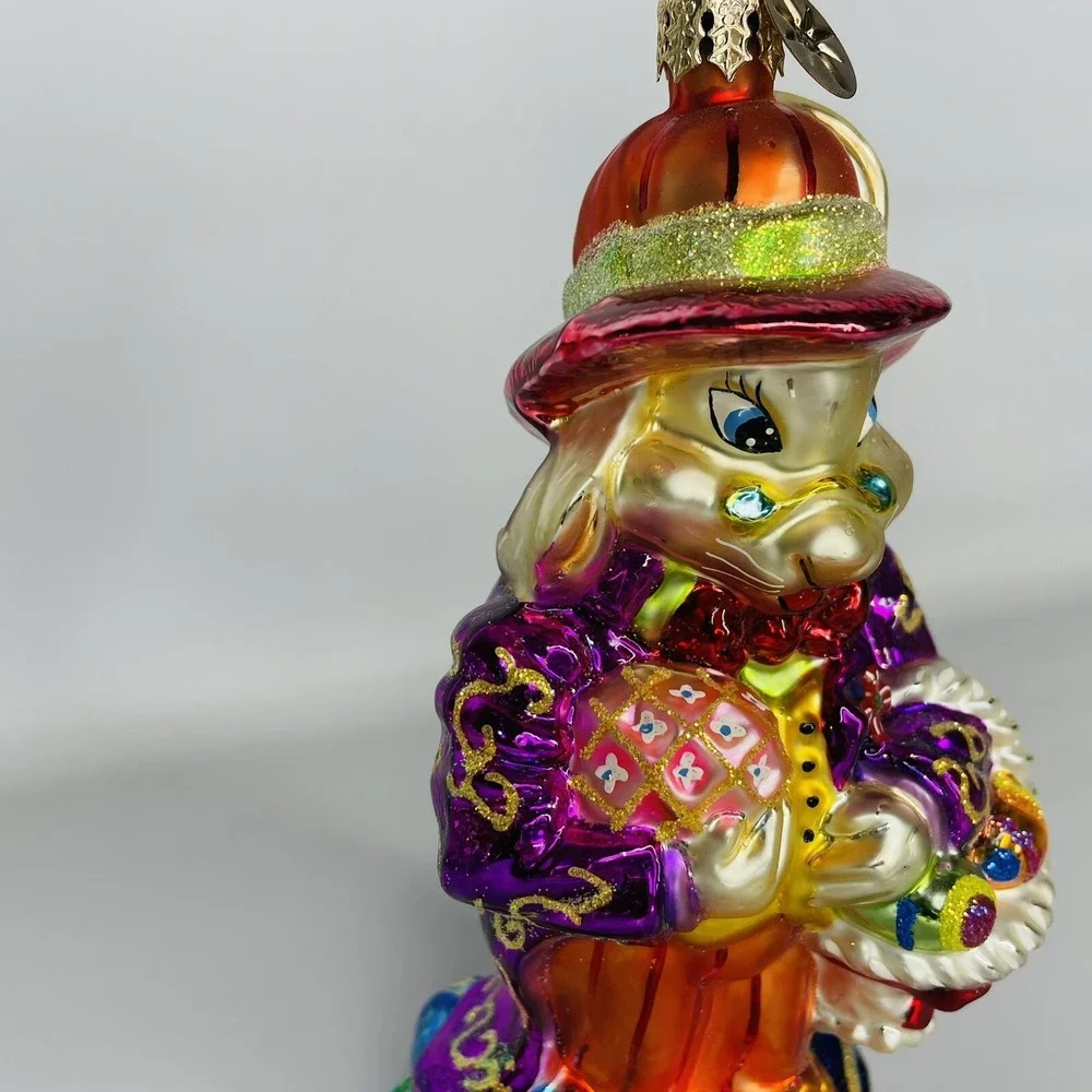 Christopher Radko Ornament DAPPER HARE JR. Spring Easter Blown Glass‎ 6.5